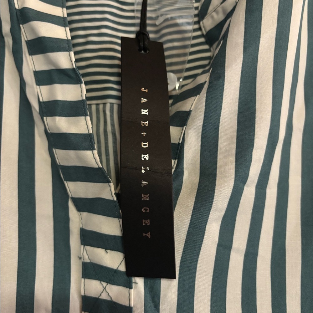 NWT Jane & Delaney Striped Green and White Women's Top, size 2X - Picture 3 of 8